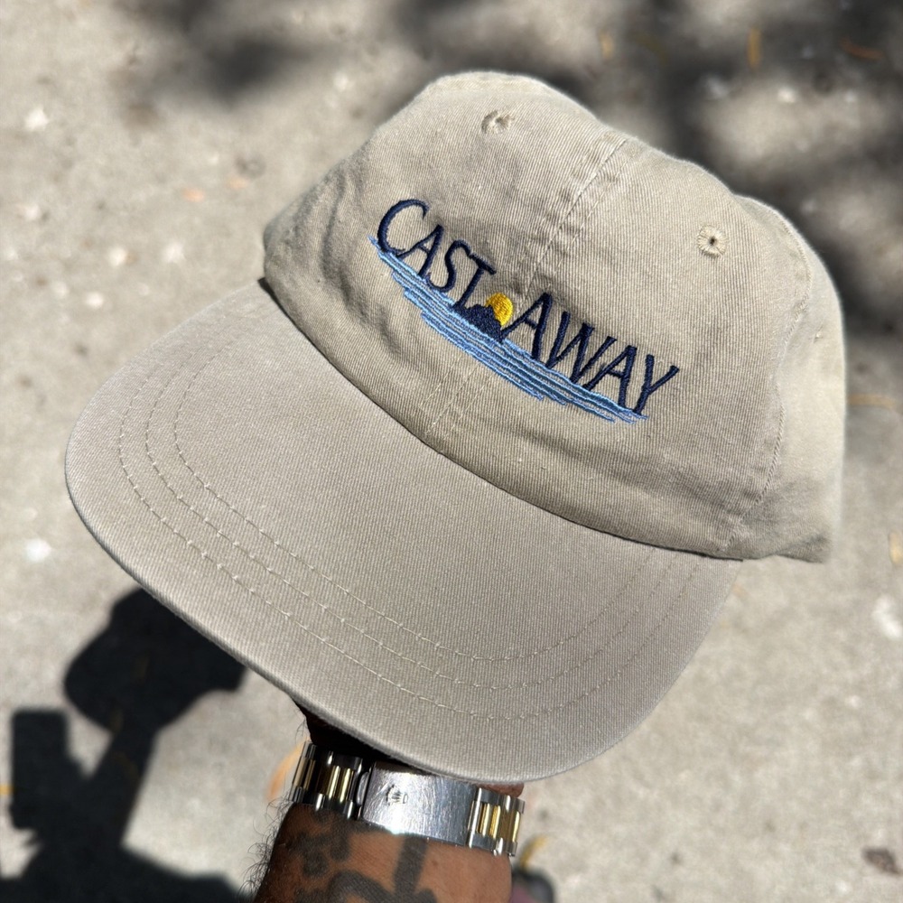 Cast Away Tom Hanks Cast Crew Hat Vintage Leather Strap Back